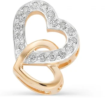 

Alcor pendant hearts with diamonds in 585 Red Gold