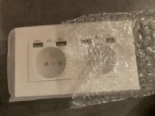 Delviz-enchufe estándar francés, CA 100-250V, Cargador USB de doble puerto para móvil, blanco con panel de interruptor, enchufe de corriente USB de pared de 16A