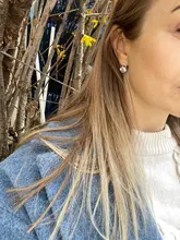 Pendientes asimétricos con letras brillantes D para mujer, joyería europea y personalidad americana, aretes sexys de Reina para fiesta, a la moda