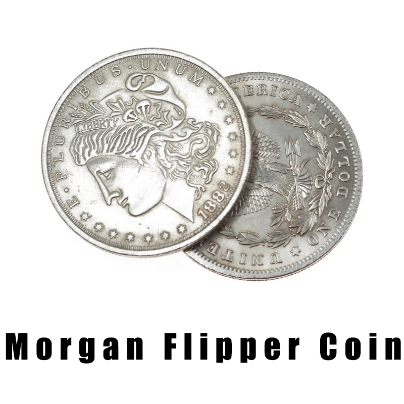 Super Flipper Coin Butterfly Copper Morgan Dollar Coins Magic Trick For ...