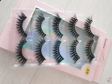 Pestañas postizas 3D de visón de imitación, novedad, 15-25mm, pares 2021, pestañas largas hechas a mano, gruesas, maquillaje, herramientas de extensión de belleza, 5/10