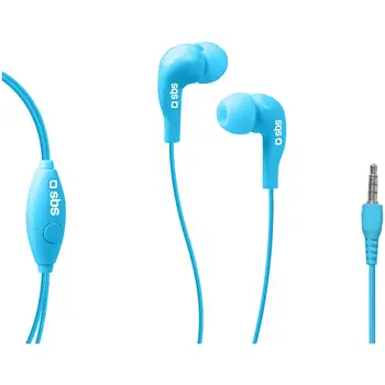 

In-ear earphone with button to answer, Jack 3,5 Mm, color AzzurroSBS7.15