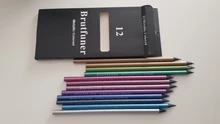 Brutfuner-lápices de colores metálicos, 12 Uds., lápiz profesional de Color dorado para bocetos escolares, regalos de pintura
