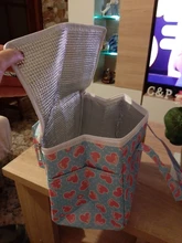 Fiambrera portátil con dibujos animados para mujer y niño, bolsa de almuerzo térmica con flamencos, caja de comida, bolso de viaje para picnic