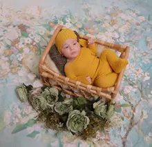 Accesorios de fotografía para bebé, cesta de ratán tejida Vintage, accesorios de fotografía recién nacido, cesta de bebé posando, sofá, cama, foto para bebé