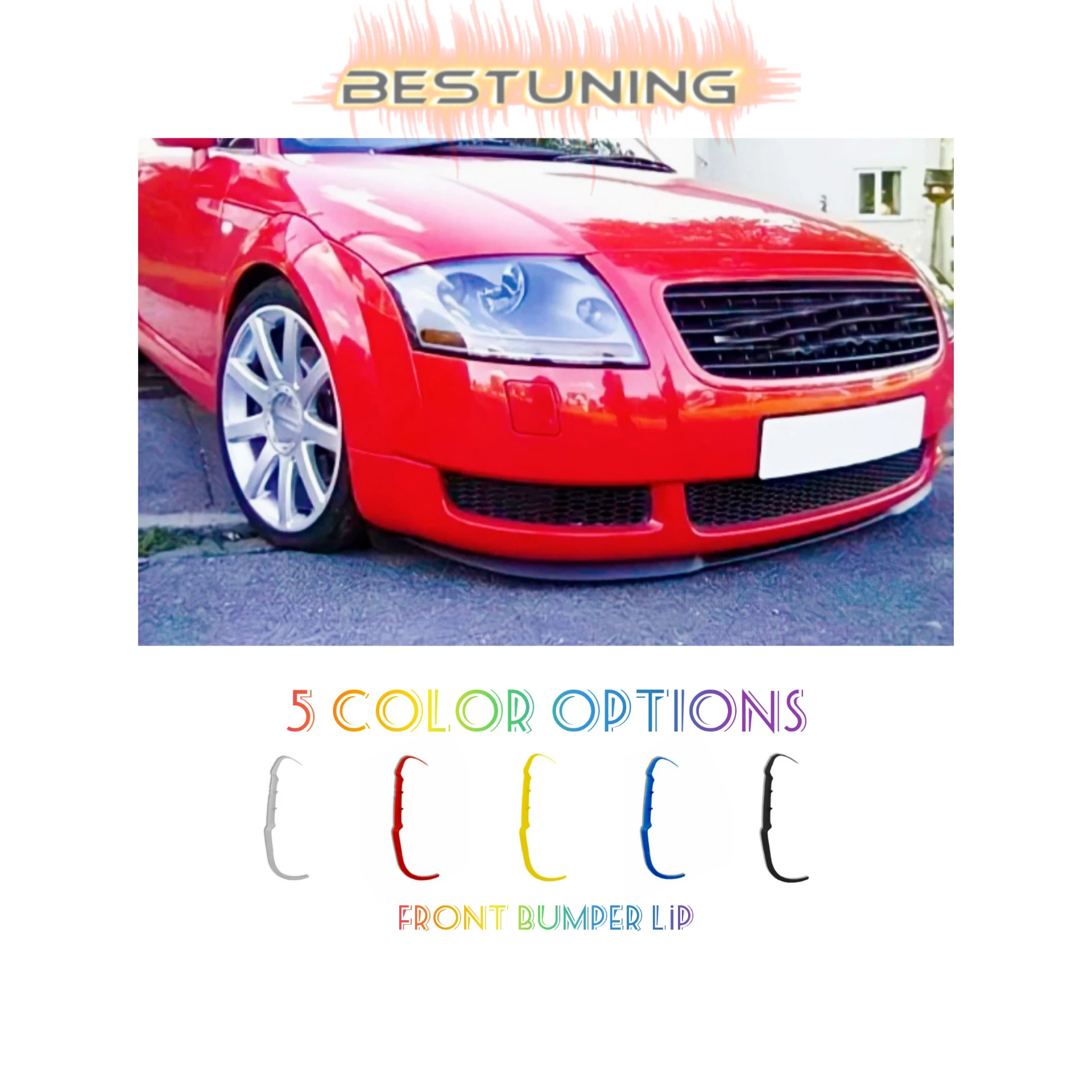 Per Audi Tt Mk1 8N Cupra R Spoiler Anteriore Paraurti Anteriore Euro Spoiler Lip Universal 3 Pcs Body Kit Tuning