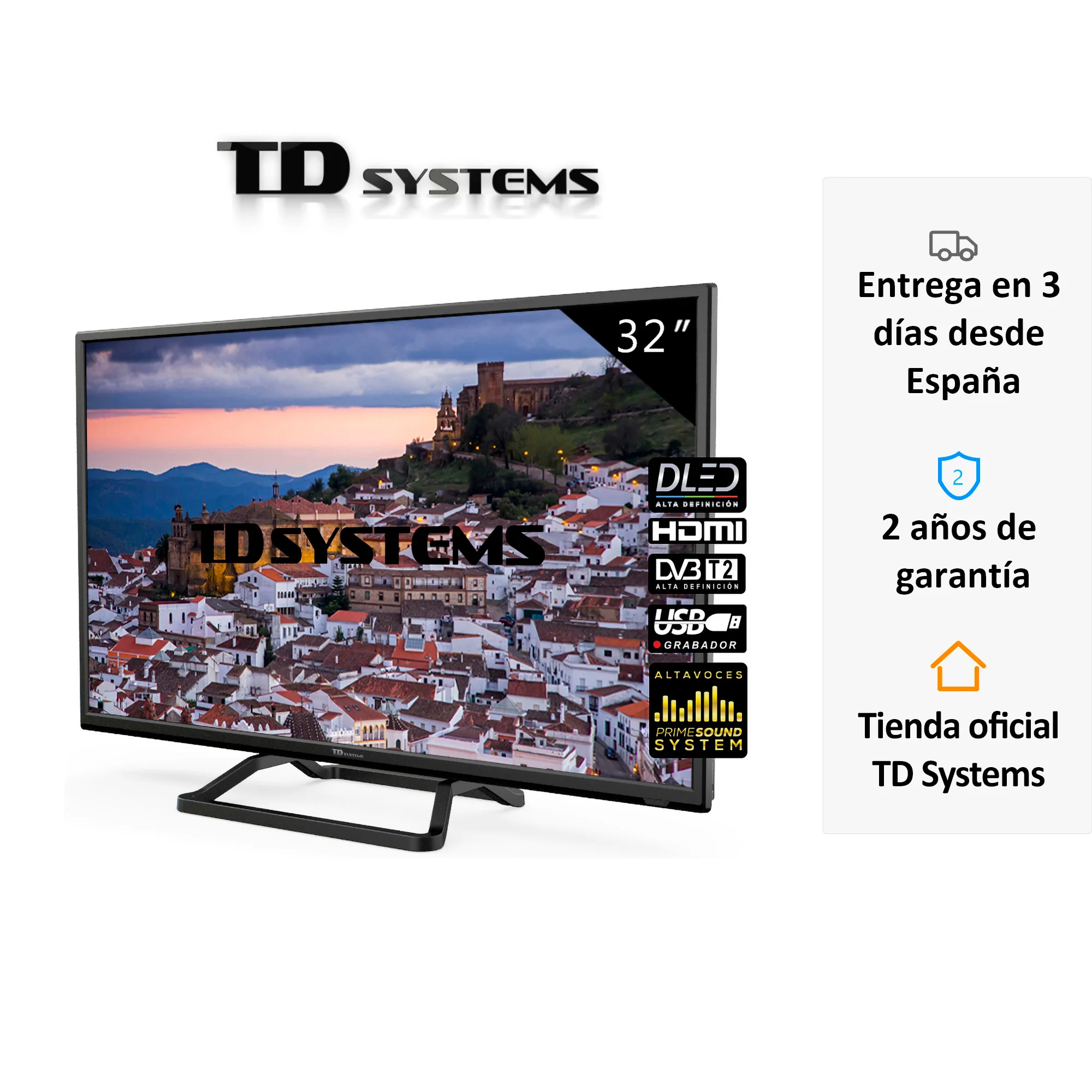 Televisores 32 Pulgadas TD Systems K32DLM10H. 2x HDMI, USB Grabador, DVB T2/C/S2 [Envío desde España, garantía de 2 años]|Televisor LED|   - AliExpress