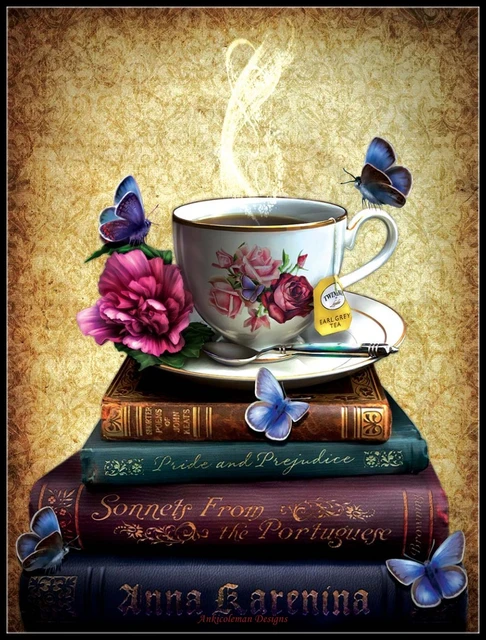 Tea And Books - Counted Cross Stitch Kits - Diy Handmade Needlework For  Embroidery 14 Ct Cross Stitch Sets Dmc Color - Cross-stitch - AliExpress