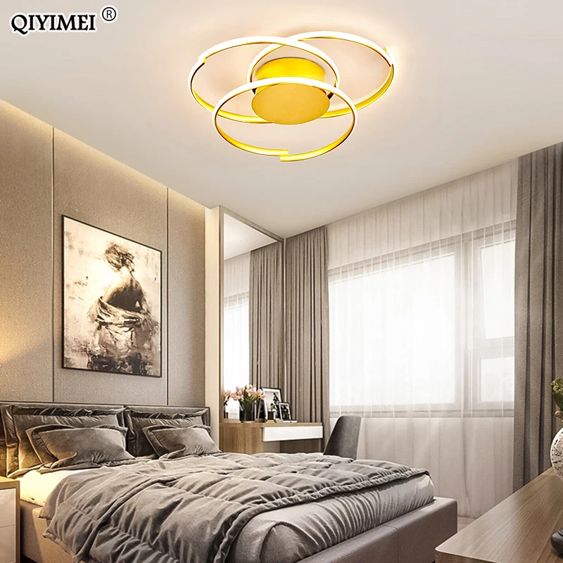 Светодиодный светильник-Люстра для гостиной, спальни, золотого цвета, железный светильник-люстра, светильник для дома, AC85-260V, светильник