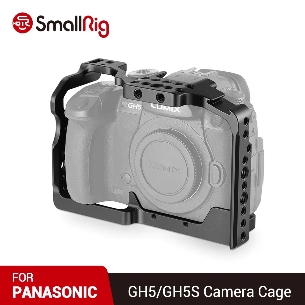 SmallRig DSLR камера клетка для Panasonic Lumix GH5/GH5S с холодным башмаком крепление Nato Rail