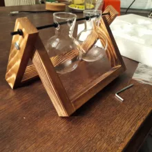 Flower-Pot Hanging-Pots Bonsai Planter Wood-Vase Terrarium-Table Glass Hydroponics-Plant