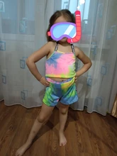 Niño conjunto de ropa para niños niñas verano estampado colorido Arco Iris deporte eslinga de los niños chaleco Top corto con espalda al aire corto pantalones chándales
