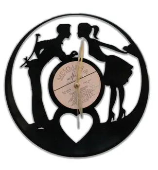 

Couple in Love Real Plaque Black Wall Clock