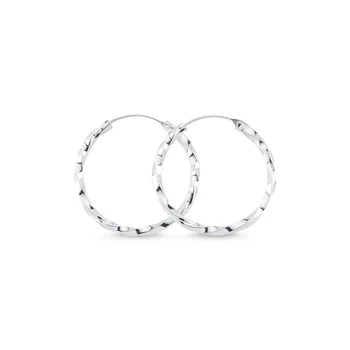 

Silver 925 Sterling 20mm Auger Ring Earrings