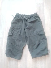 Pantalones cortos de algodón para hombre, pantalón informal, largo, con múltiples bolsillos, Capri militar, de verano