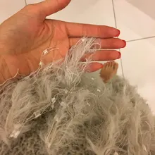 Crochet Skirt Feather-Sweater A-Line Midi Grey Long Designer High-Waist Fashion Women