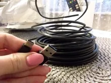 Cámara endoscópica de 5,5mm, boroscopio-10M de 1M, cable duro Flexible, IP67, impermeable, USB, Micro cámara de inspección con 6LED para Android y PC