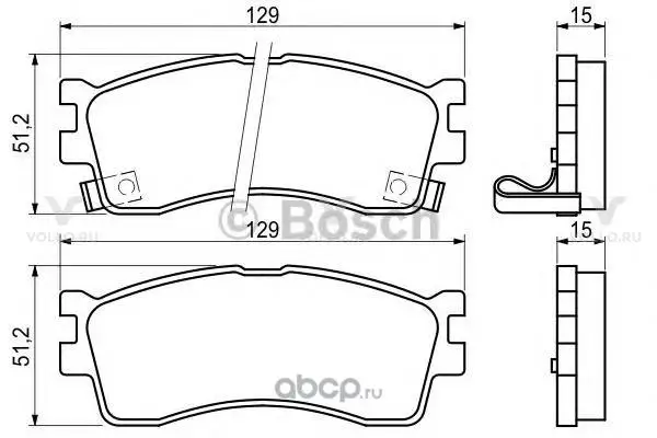 0986494144 BOSCH ДИСКОВЫЕ КОЛОДКИ ПЕРЕДНИЕ