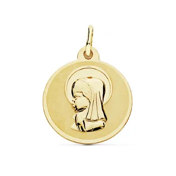 

Medal 18k gold Virgin Girl 18mm. Edge brightness [AC0206]