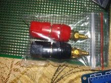 1 par (negro + rojo) de terminales Rojo Negro amplificador de conector Terminal de encuadernación conector tipo Banana para altavoz Jack adaptador de enchufe