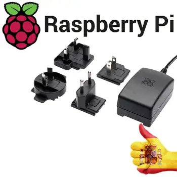 

Original Raspberry Pi Fuente de alimentación oficial USB-C 5V 2.5A Cargador de Energía Negro Adaptador de corriente