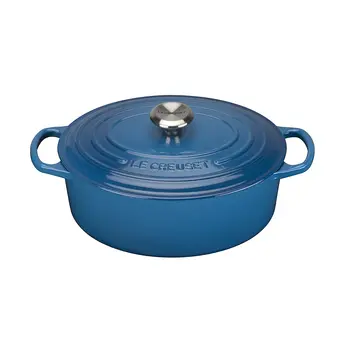 

Le Creuset Evolution casserole Oval cast iron, blue Marseille cm 27