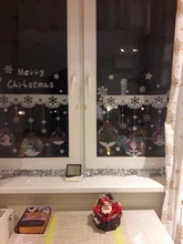 Wall-Stickers Christmas-Decorations Window Santa New-Year Glass for Murals Festival