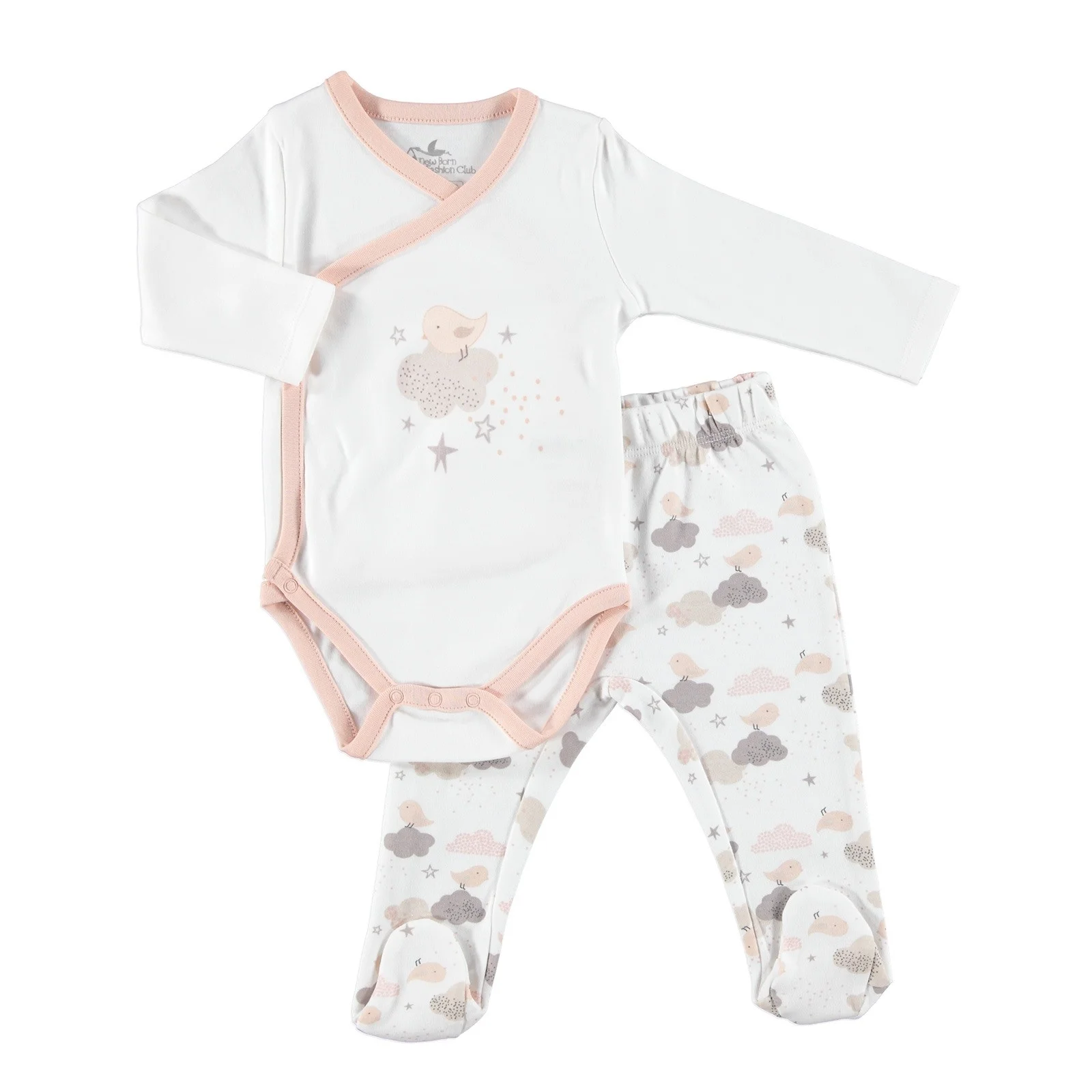 

ebebek Newborn Fashion Club Fun Winter Baby Bodysuits Footed Pants