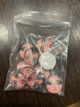 Matryoshka rusa, 10 Uds., mezcla de 12mm/18mm/20mm/25mm, cabujones redondos de cristal para hacer fotos