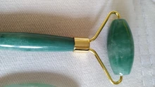 Rodillo de cuarzo rosa natural para masaje facial, rodillo para masaje facial con piedra de jade natural, adelgazante, eliminación de arrugas en cara y barbilla, herramienta para el cuidado de la belleza