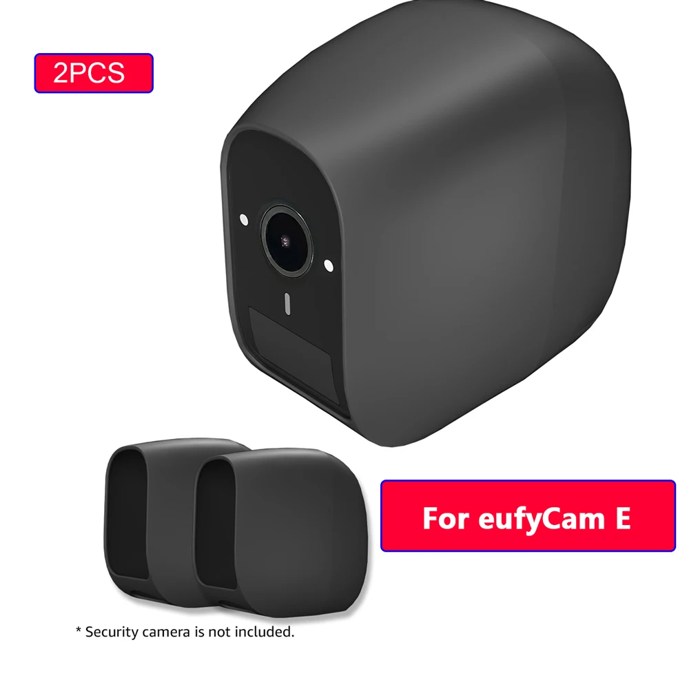 2pcs Silicone Protective Covers for eufyCam Eufy-2C Eufy-2 Eufy-E Anti-Scratch Camera Protective Cover Giving Security Camera