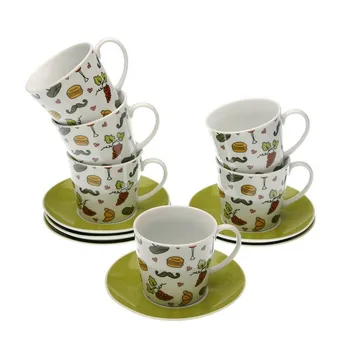

Piece Coffee Cup Set Porcelain (6 Pieces)