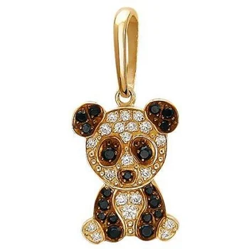 

Esthete pendant with 39 cubic zirconia in red gold