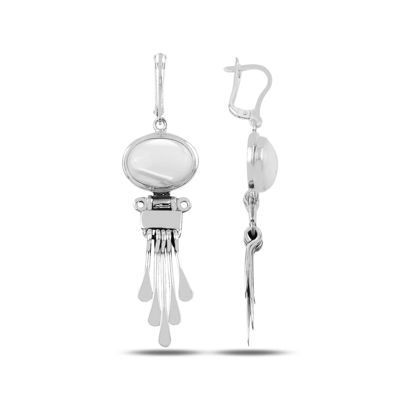 

Armagano Pearl Cubic Zirconia Dangle Hand Handwork Earrings