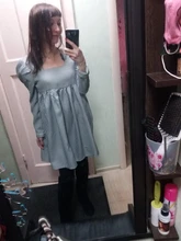 Plaid Dress Puff-Sleeve Square Collar Bclout Black White Sexy Vintage Autumn Casual Woman