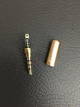 10 unids/lote Mini Jack de 3,5mm 4 polos macho carcasa de aluminio estéreo 4Pin 3,5 Jack conector de cable Heaphone enchufe de auriculares