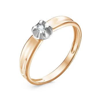

Gold ring 585 silver with stones: Diamond