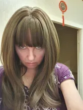 EASIHAIR-Peluca de BoBo marrón oscuro con flequillo, sintética, ondulada, de capa media, para mujeres negras, Cosplay, fiesta, resistente al calor, Natural