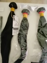 8-30 extensiones de cabello humano peruano liso, 3 mechones, no Remy, con cierre de encaje 4*4, mechones de tejido de doble trama con cierre