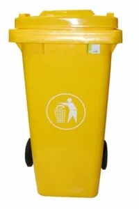 

Garbage container C/wheel yellow 120L