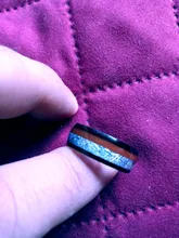 FDLK 8mm blanco y negro anillo de acero inoxidable madera de Koa flecha con incrustaciones boda banda de moda de los hombres accesorios de tamaño 6-13