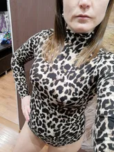 Body de leopardo para mujer, Tops de cuello alto de manga larga, Bodycon, monos ajustados, ropa Sexy para discoteca, otoño 2020