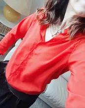 Blusa ajustada de chifón con manga larga para verano, Camisa de color liso con botones para mujer, tejido de gasa, talla grande, 2020