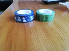 Cinta Washi decorativa de Papá Noel y muñeco de nieve, cinta adhesiva de papel de un solo lado, muchos estilos, Navidad, novedad