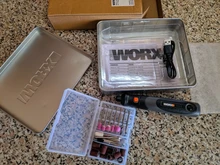 Worx-herramienta rotativa WX750 de 4V, Mini máquina pulidora de grabado inalámbrica, recargable, Cargador USB, herramienta eléctrica de velocidad Variable