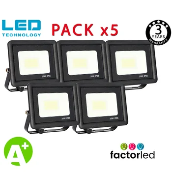

HOT! Packx5 LED spotlights 20W Slim black, outdoor and indoor lighting, ultra-thin projector IP65, floodlight decoration [A ++]