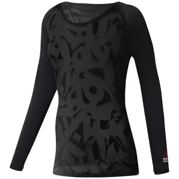 

Reebok model RC Burnout LS Tee reference CD6455 color black. T-shirt for women.