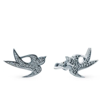 

Silver earrings with cubic zirconia sunlight sample 925