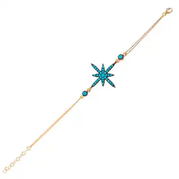 

Merve Silver Blue Star Women 'S Bracelet