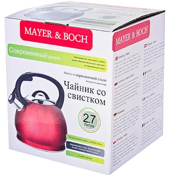 

Kettle 2.7L stainless steel with whistle Mayer & Boch 28207